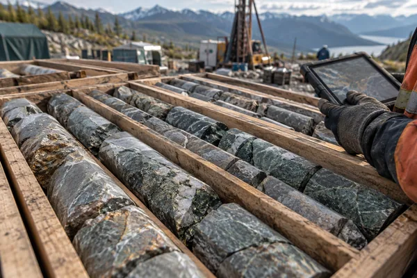 Drill core trays and a rugged field tablet
