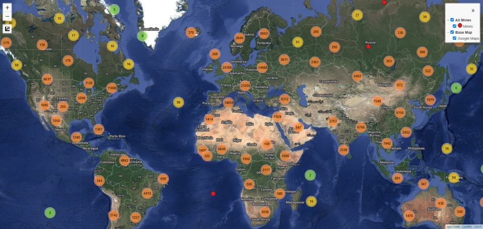 World Mine Map
